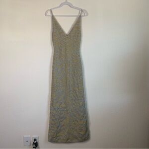 Herve leger Womens metallic zebra print stretch knit gown M